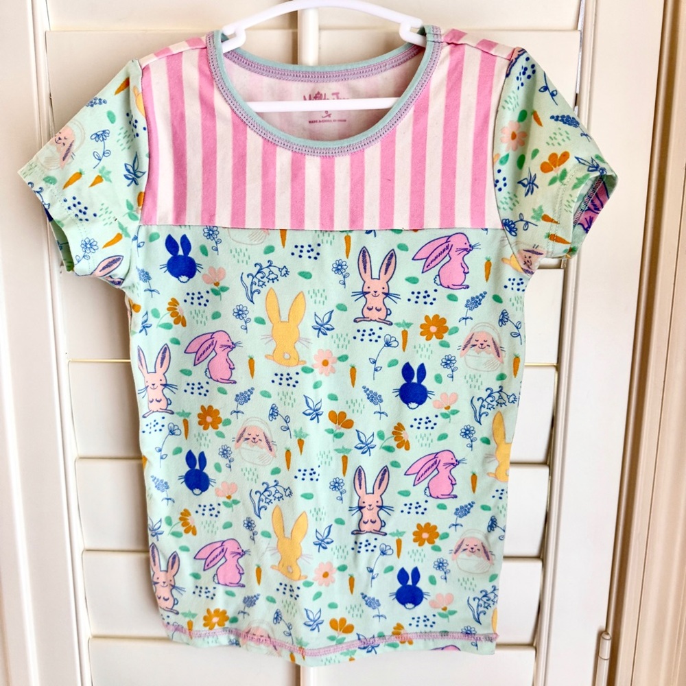 Matilda Jane‎ Girls 6 Bunny Easter Top Pastel Floral Spring Tee